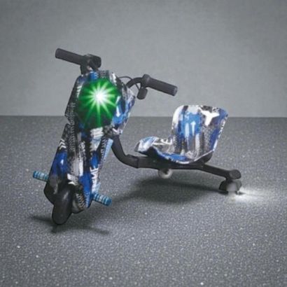 صورة سكوتر درفت صغير أزرق جميلة 36 فولت بثلاث عجلات